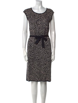 St. John Sport Animal Print Knee-Length Dress