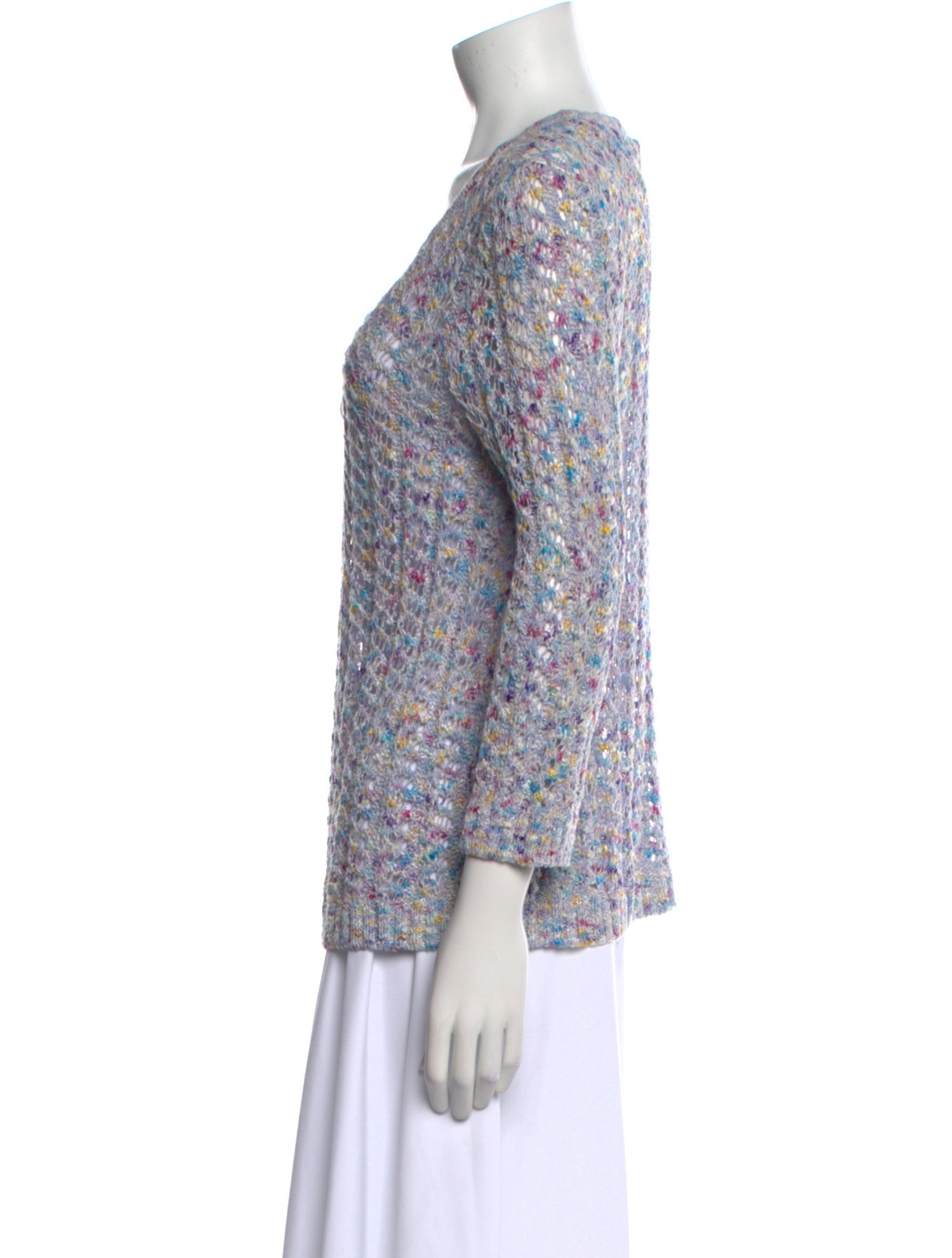 St. John Sport Printed Scoop Neck Sweater