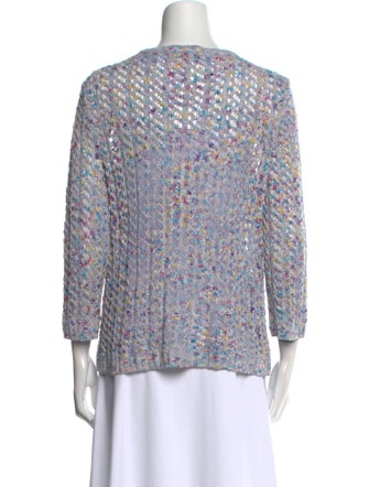 St. John Sport Printed Scoop Neck Sweater