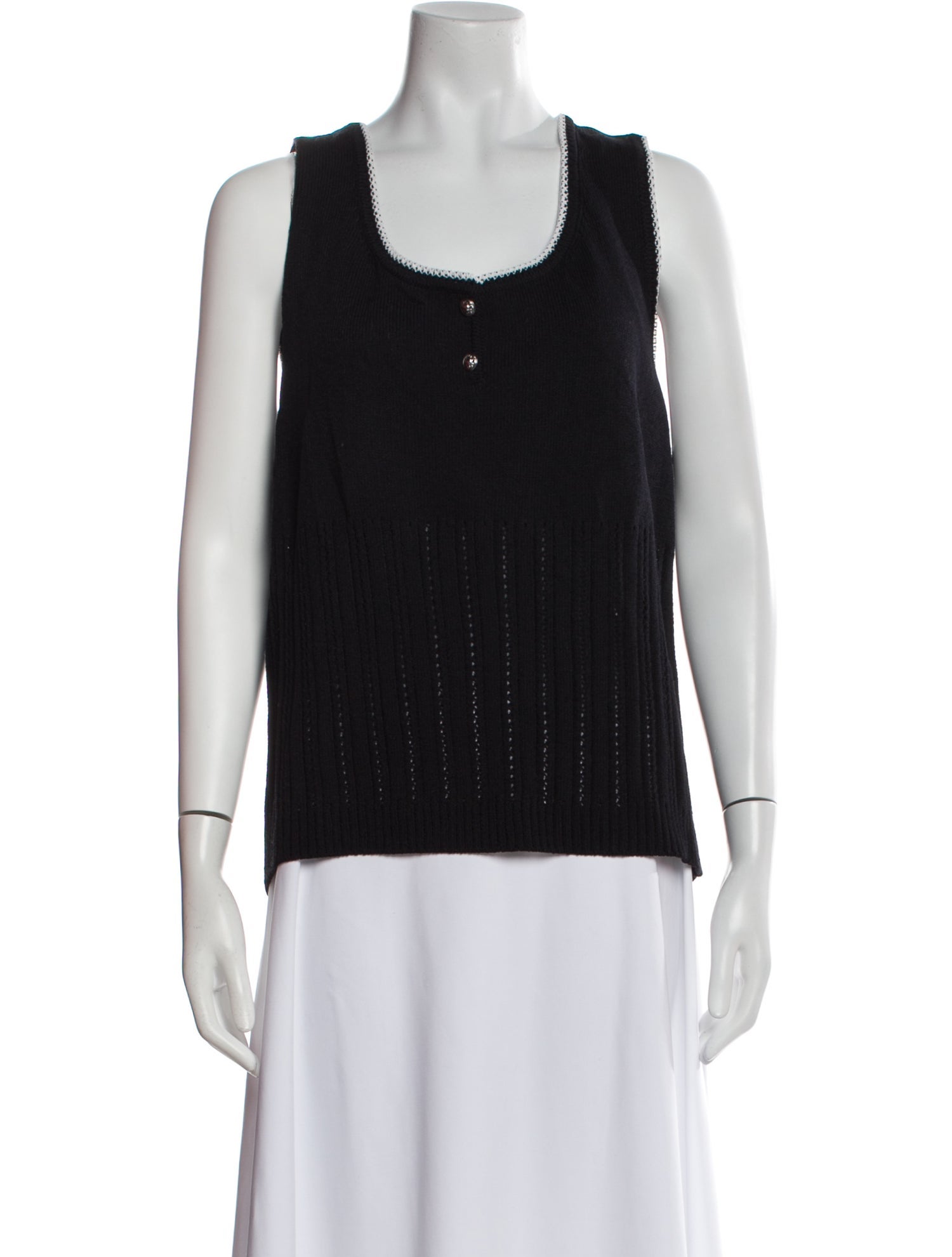 St. John Sport Wool Scoop Neck Top
