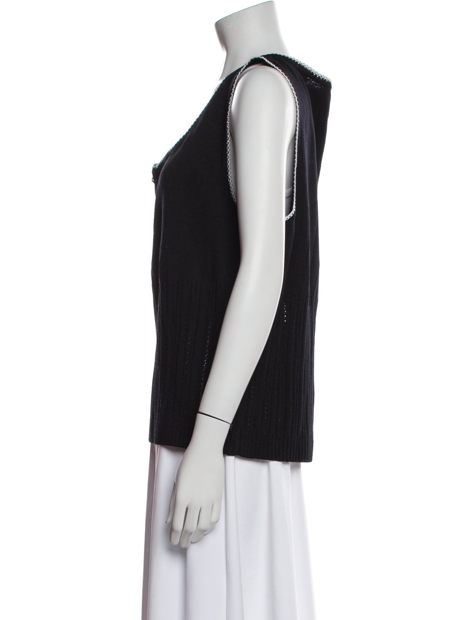 St. John Sport Wool Scoop Neck Top