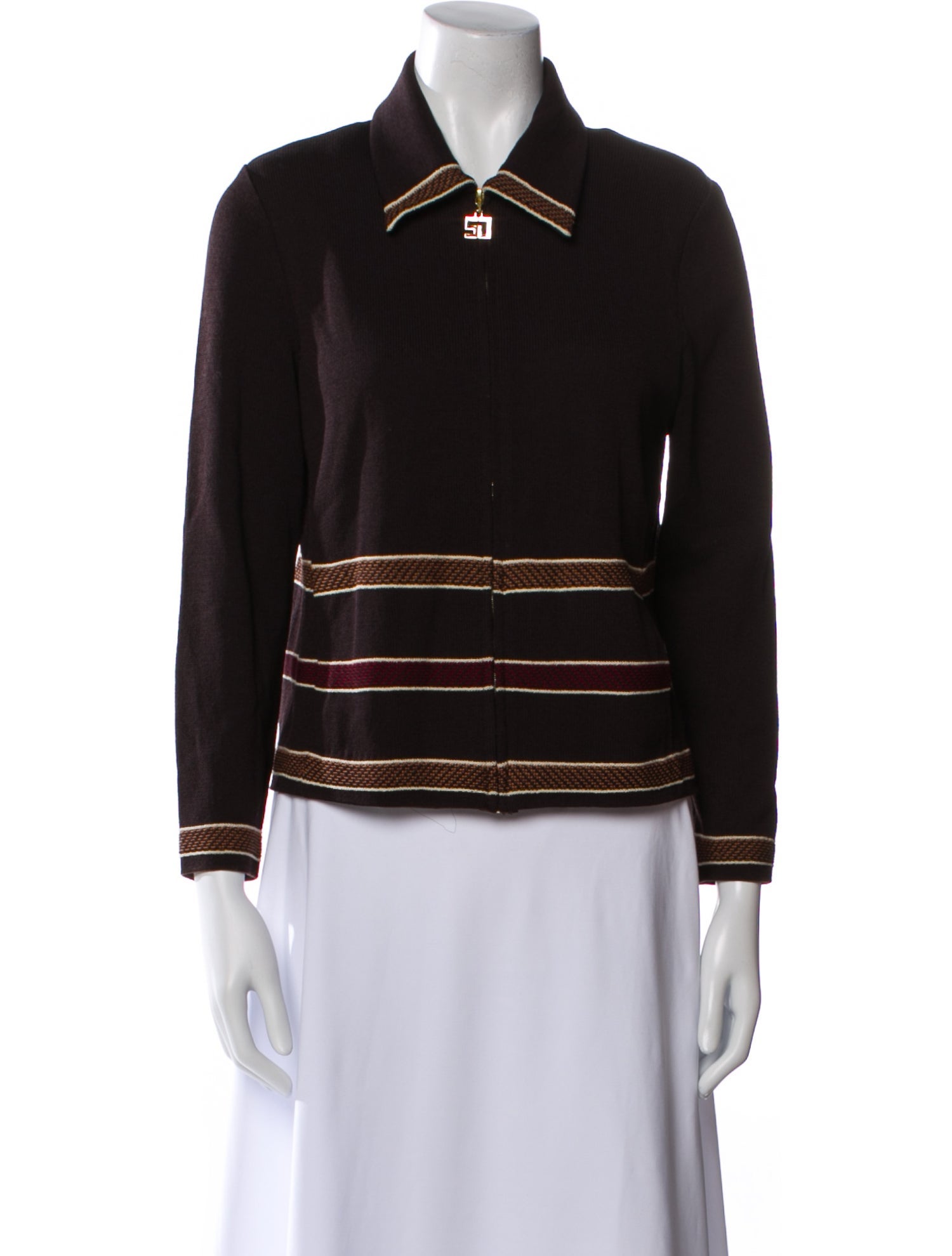 St. John Sport Wool Striped Sweater