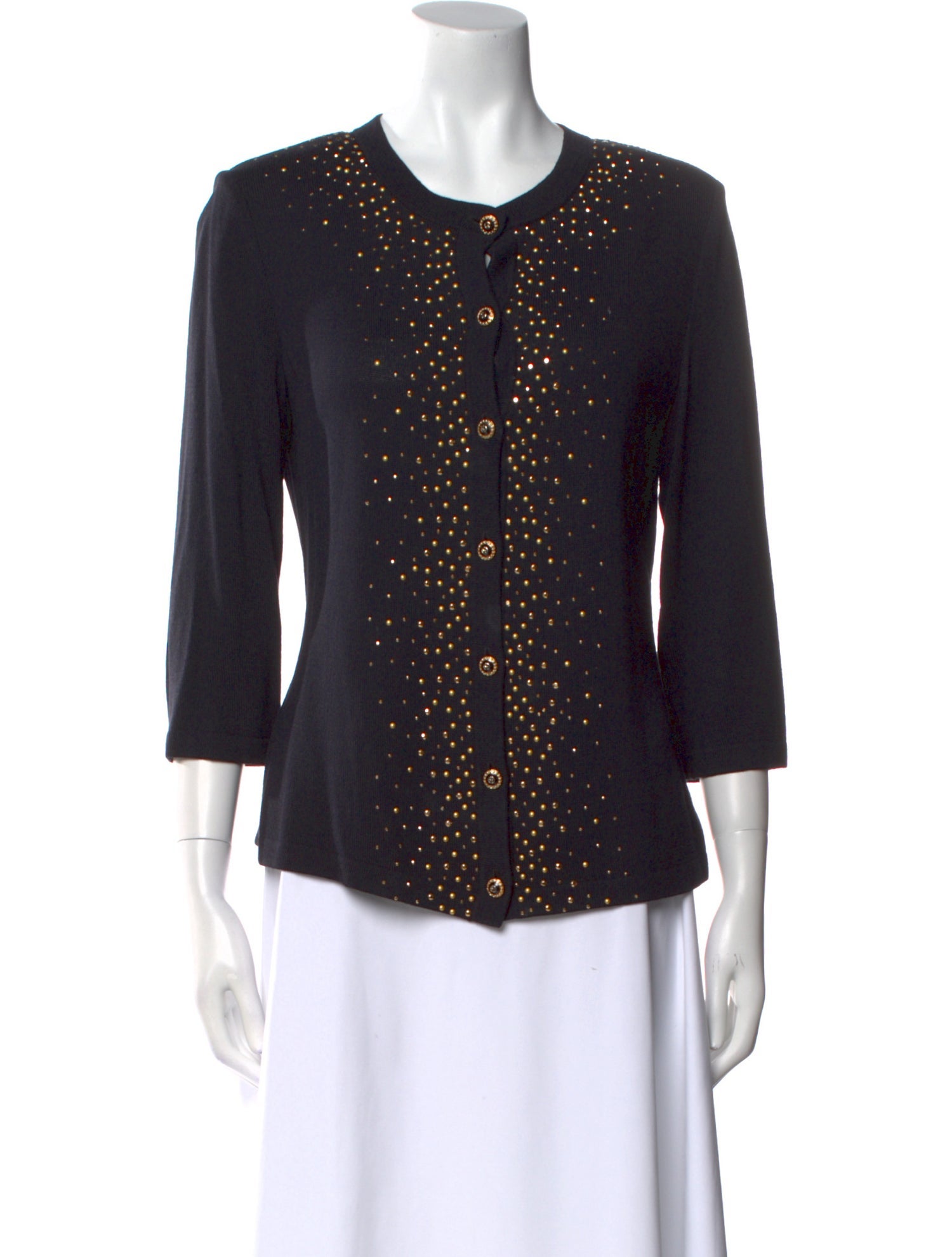 St. John Sport Printed Scoop Neck Sweater