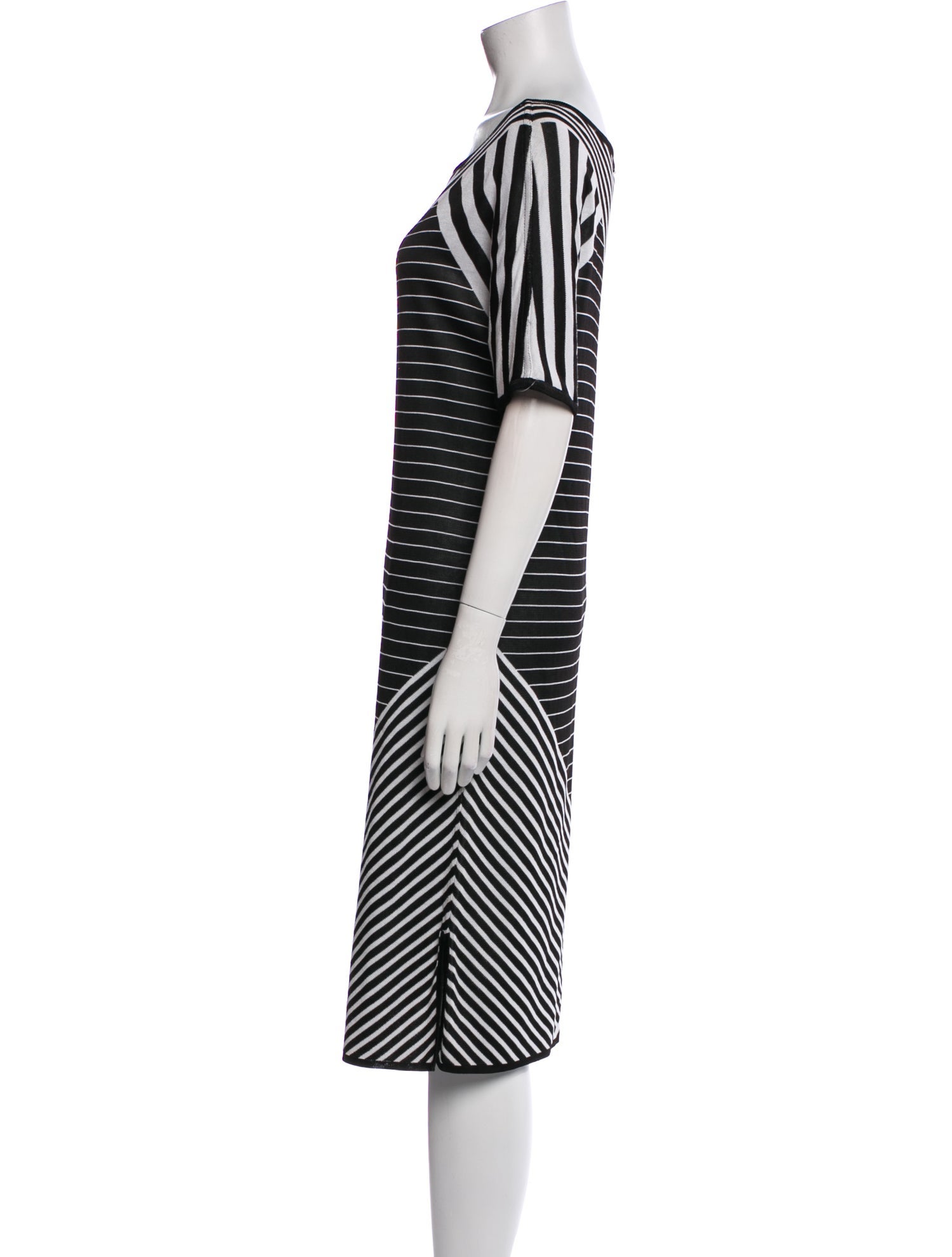 St. John Sport Striped Knee-Length Dress w/ Tags