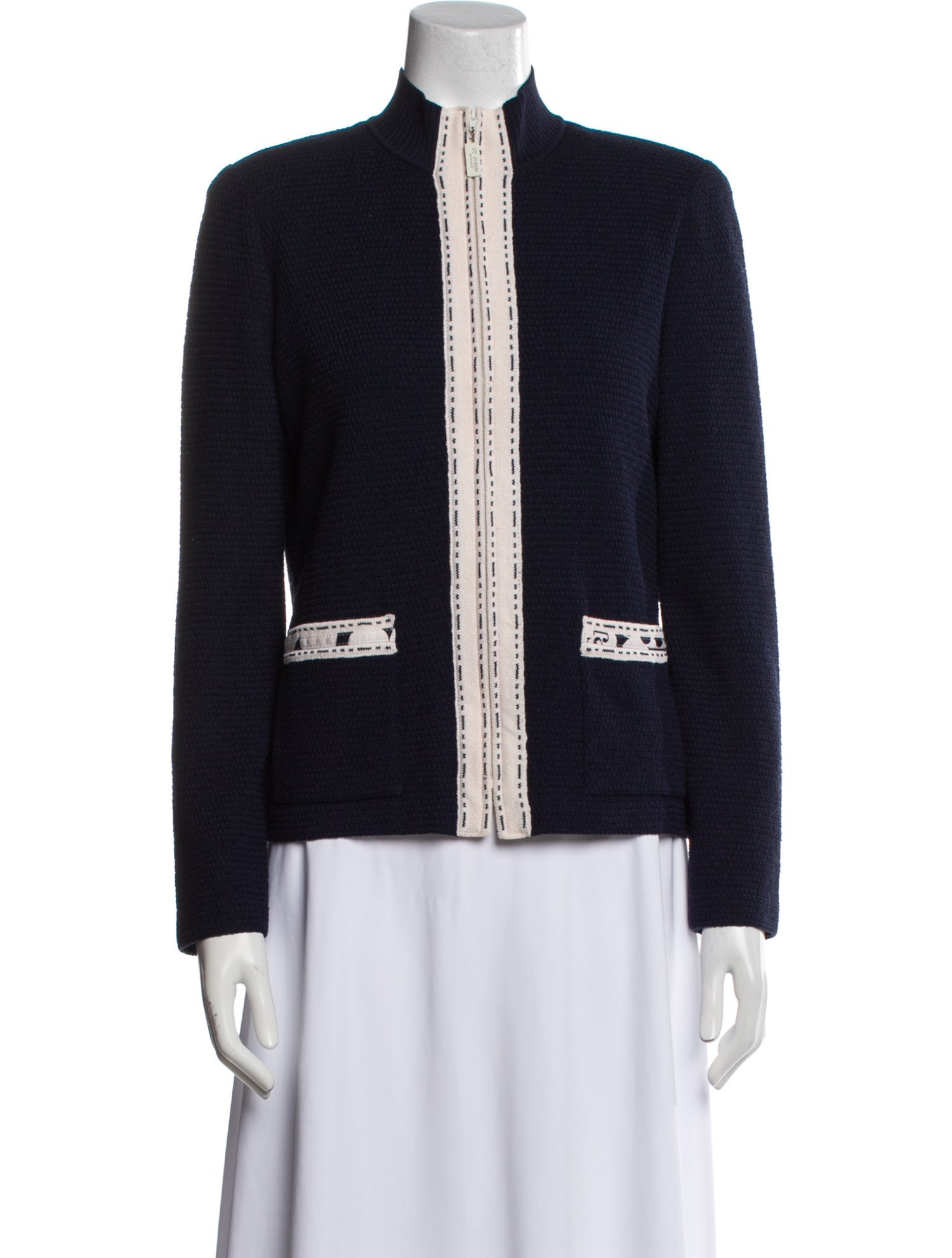 St. John Sport Wool Printed Evening Jacket