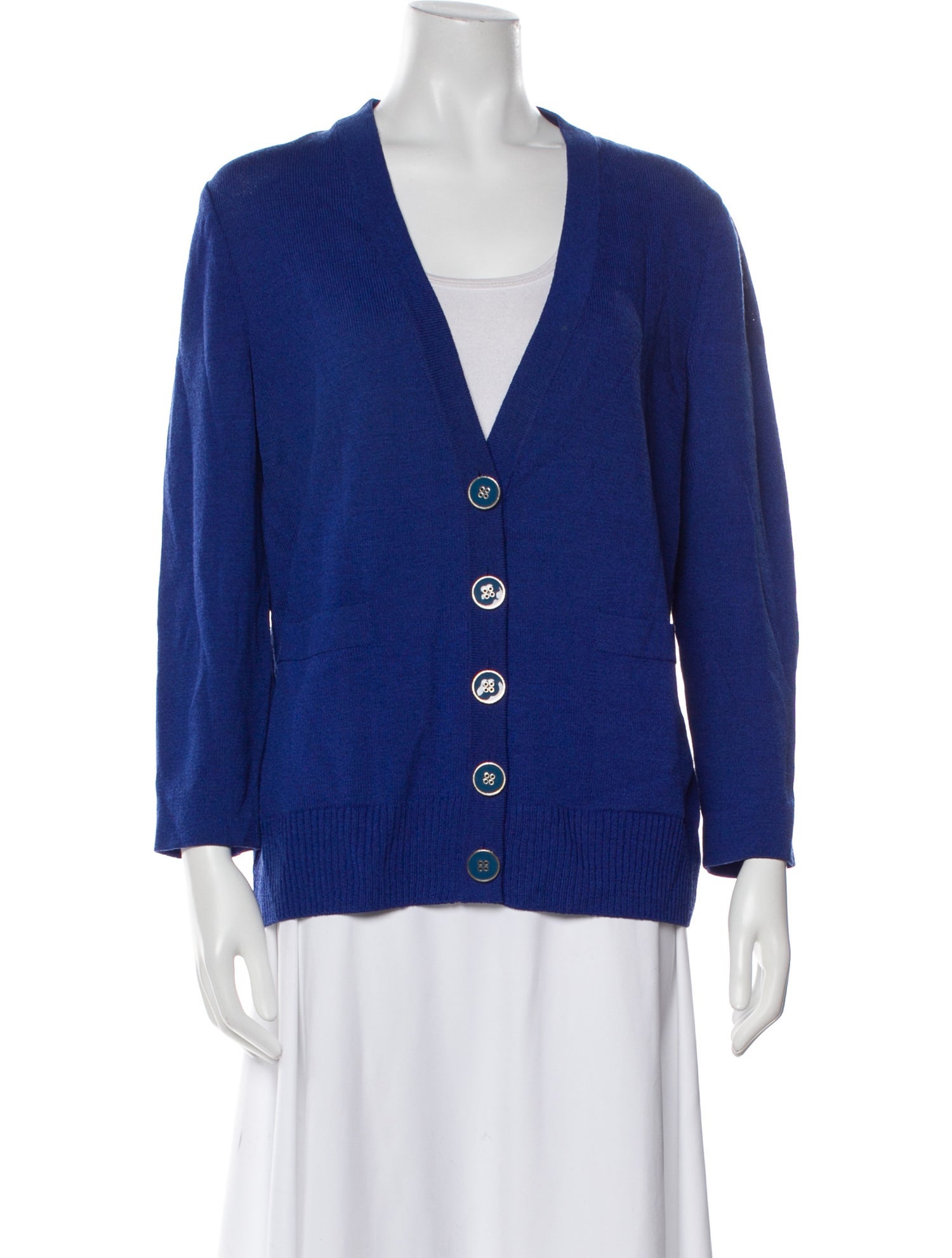 St. John Sport Wool V-Neck Sweater