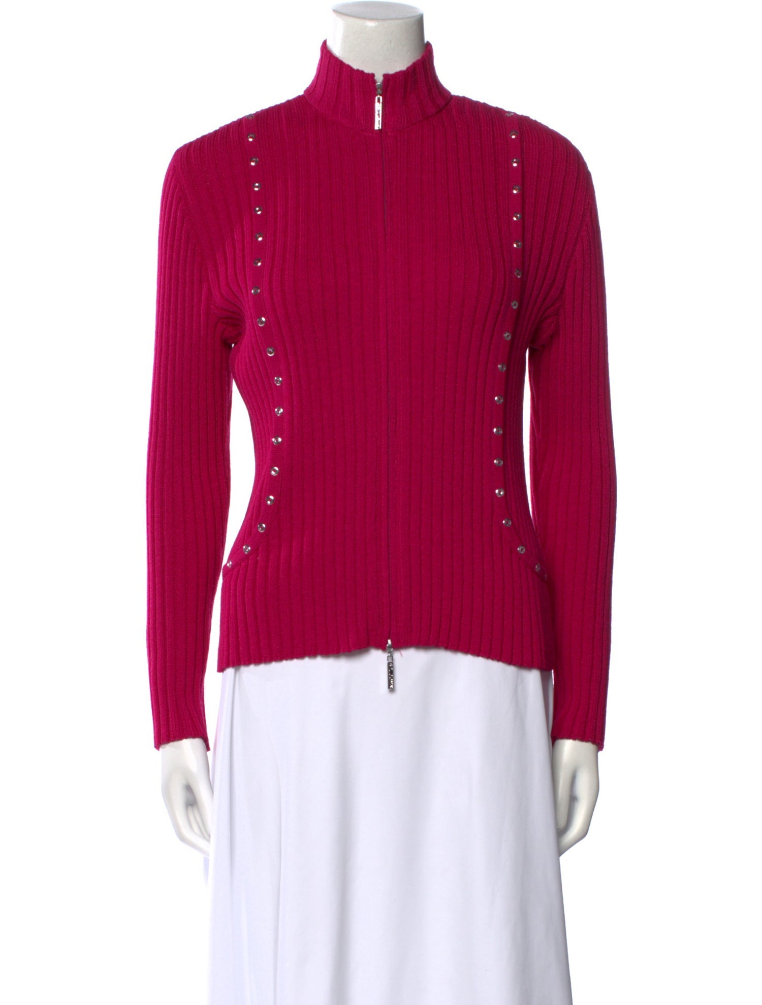 St. John Sport Wool Mock Neck Sweater