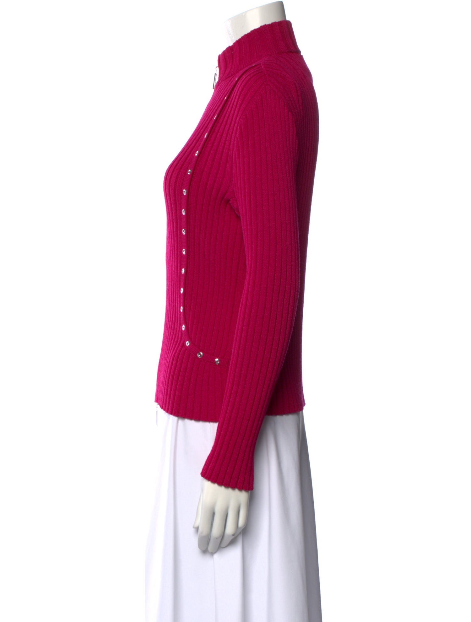 St. John Sport Wool Mock Neck Sweater