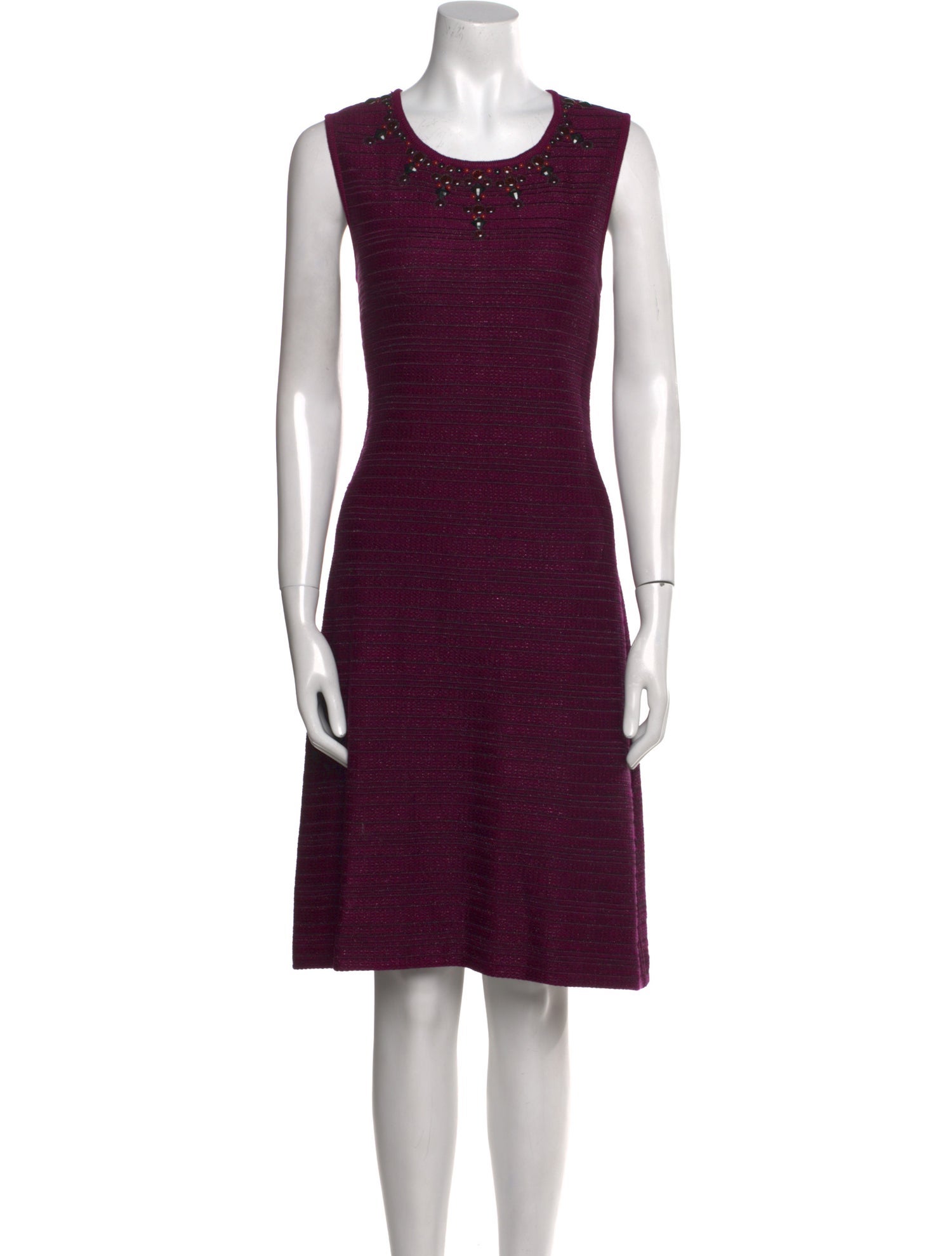 St. John Sport Scoop Neck Knee-Length Dress