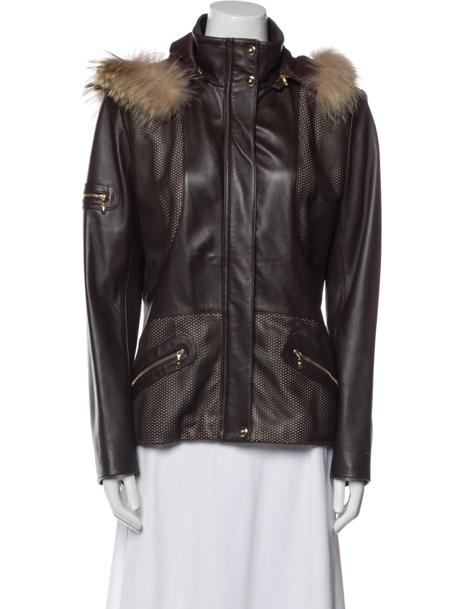 St. John Sport Leather Fur Jacket