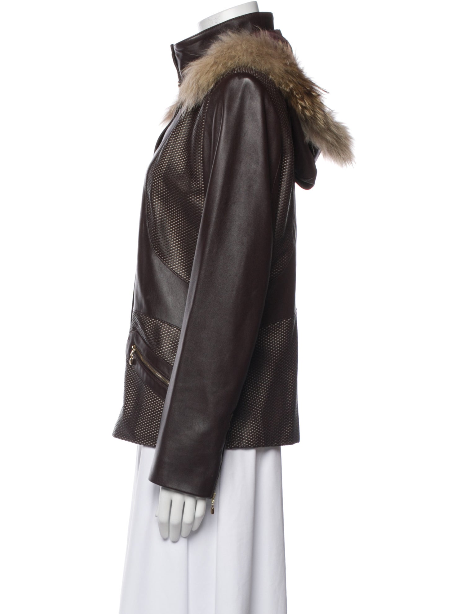 St. John Sport Leather Fur Jacket