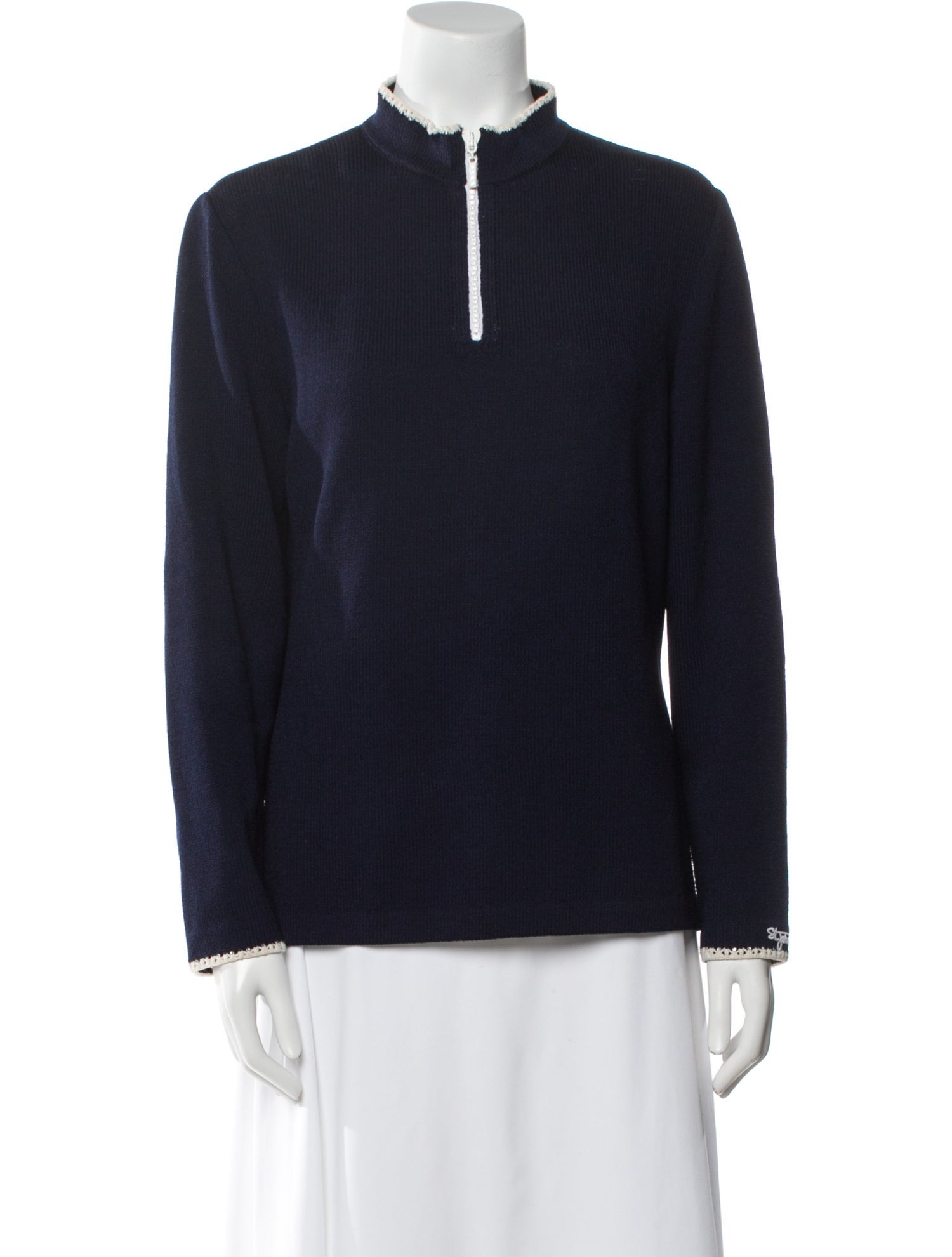 St. John Sport Mock Neck Sweater