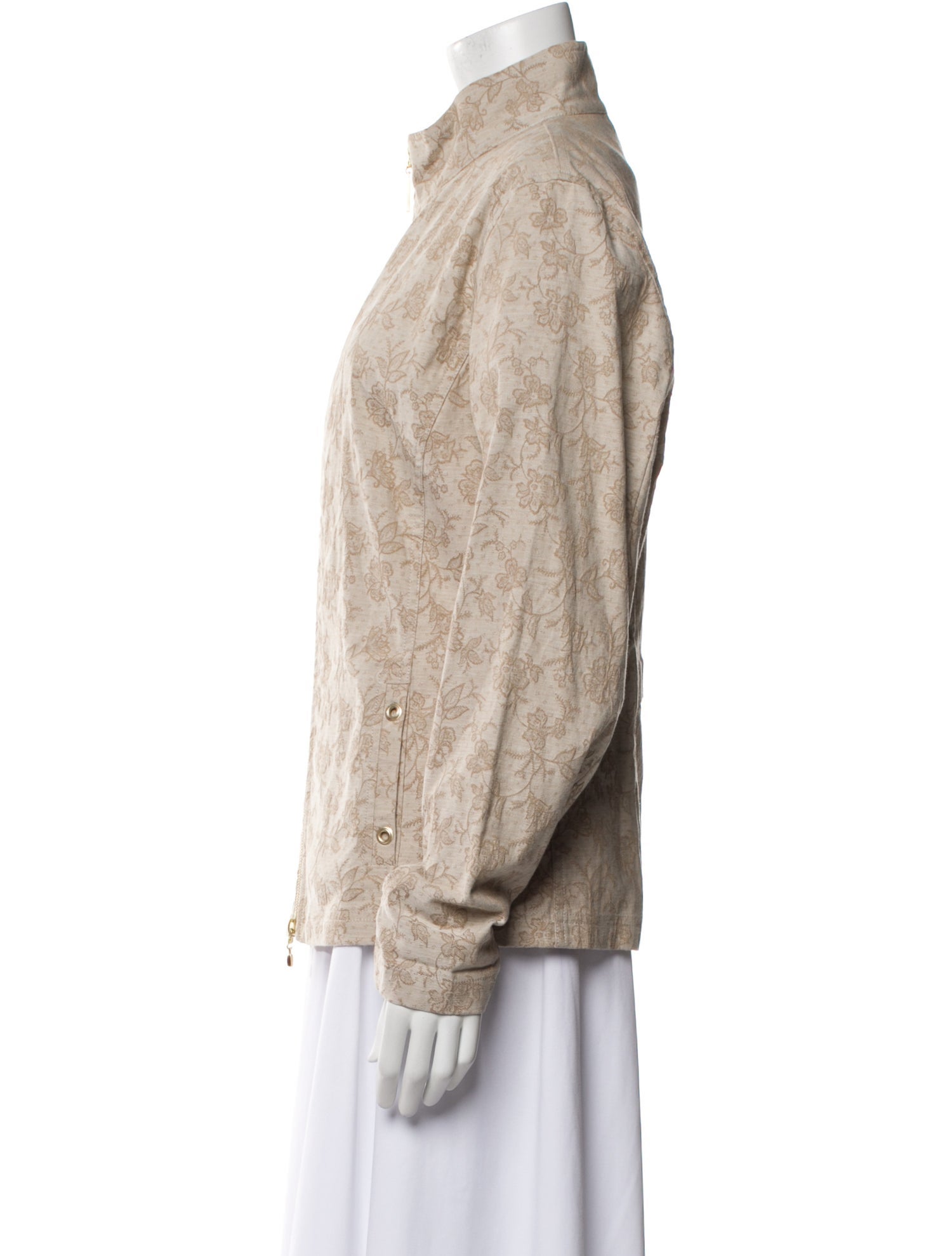 St. John Sport Printed Faux Fur Jacket