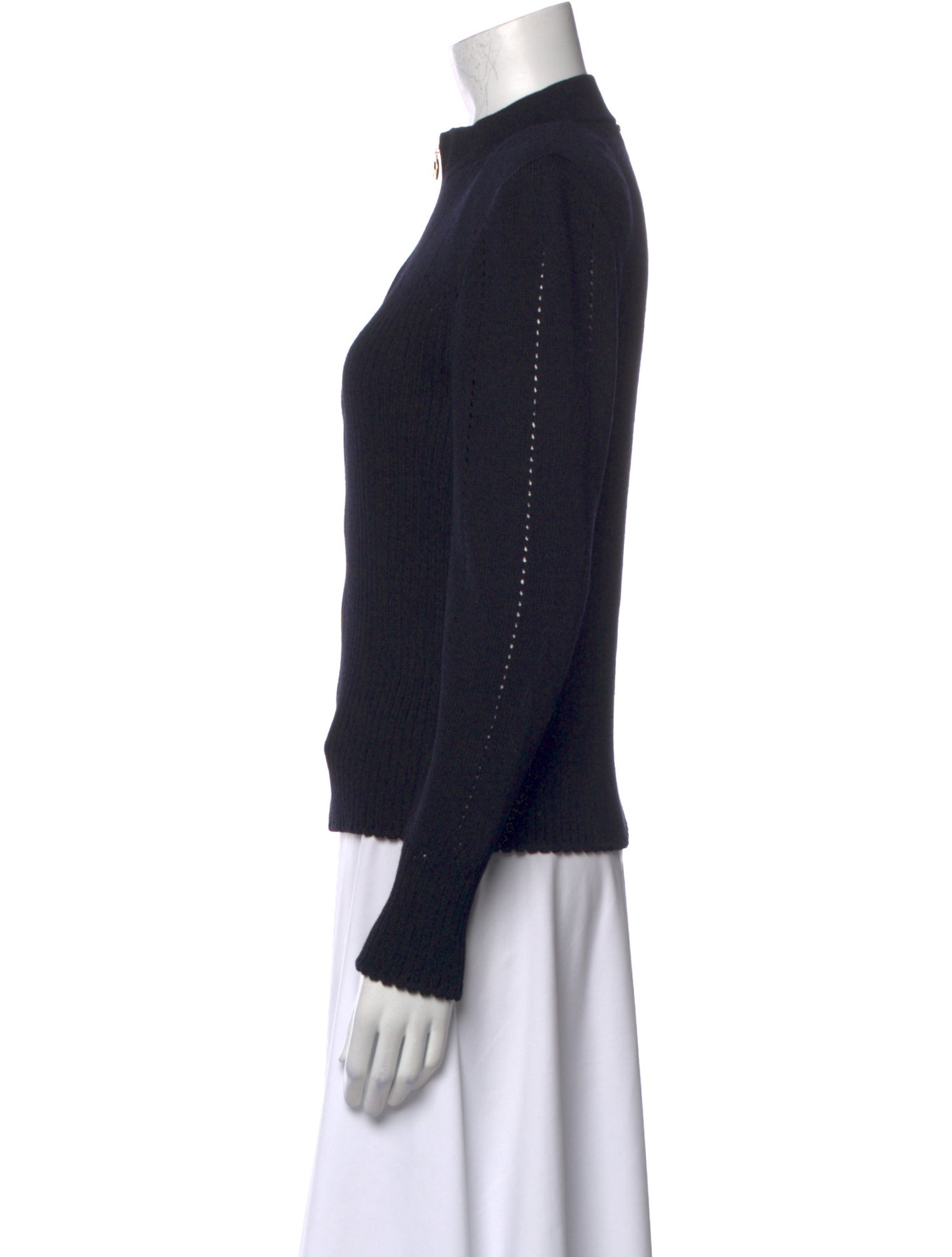 St. John Sport Wool Mock Neck Sweater