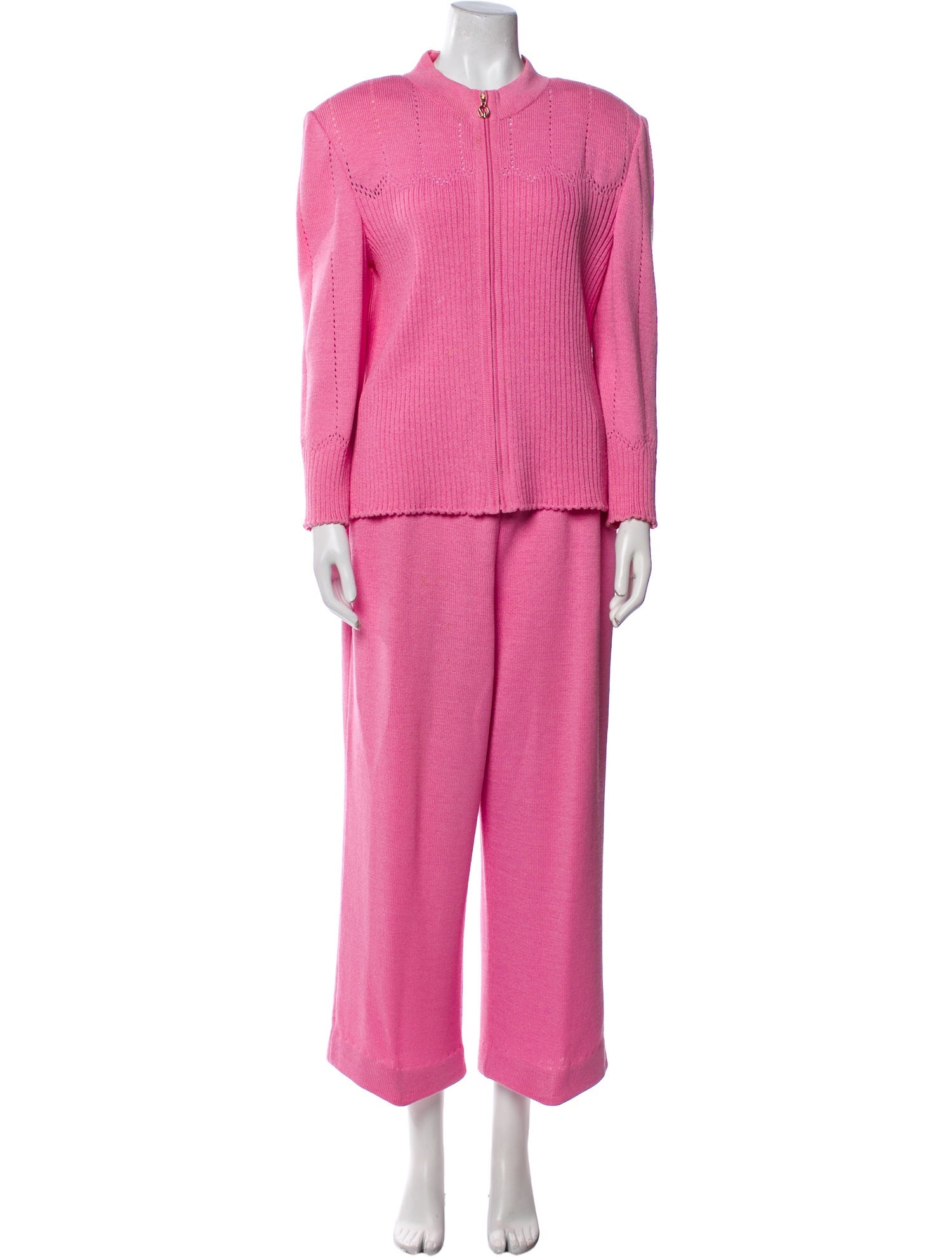 St. John Sport Wool Printed Pant Set