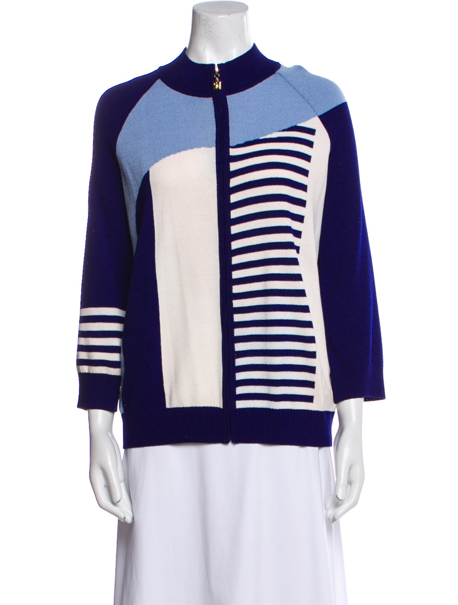 St. John Sport Wool Striped Jacket