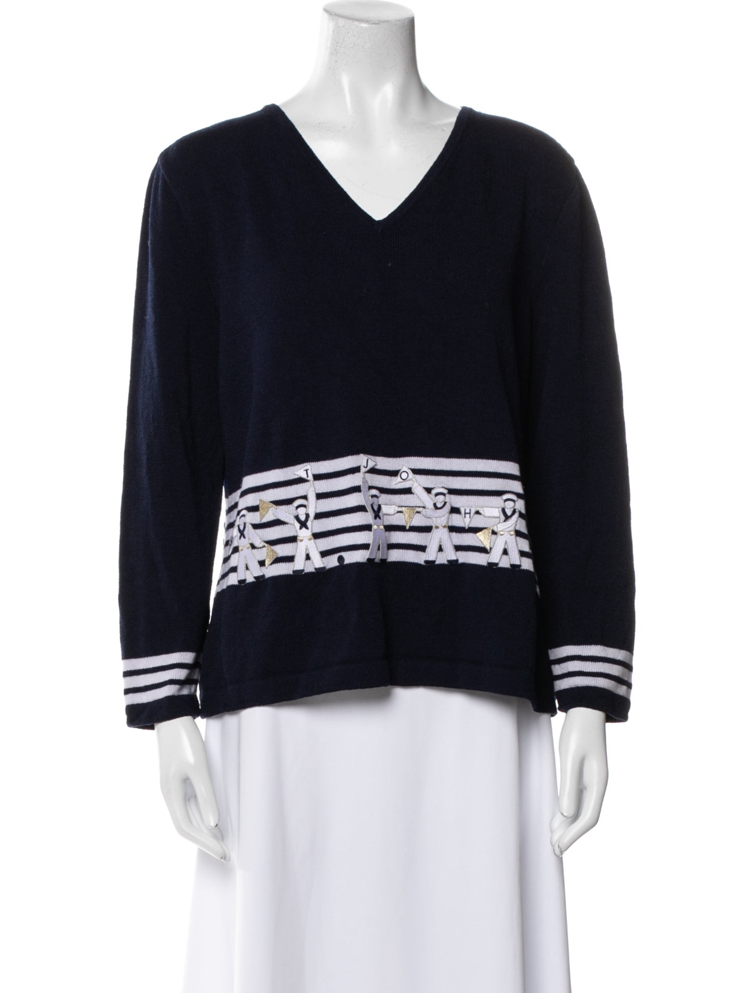St. John Sport Wool Striped Sweater