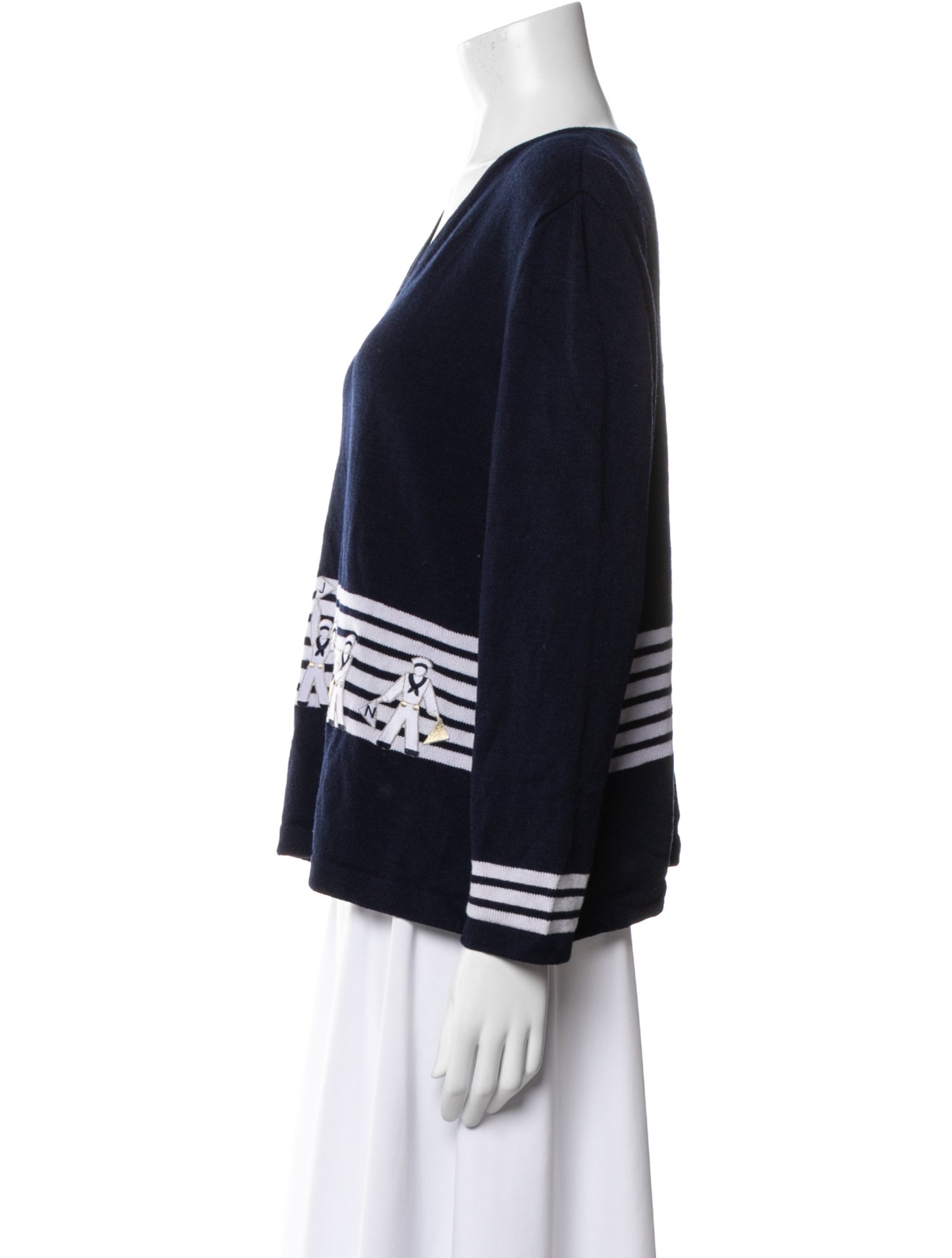 St. John Sport Wool Striped Sweater