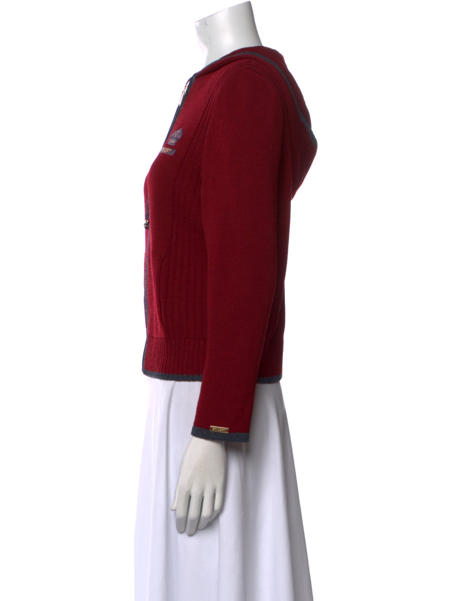 St. John Sport Wool Colorblock Pattern Sweater