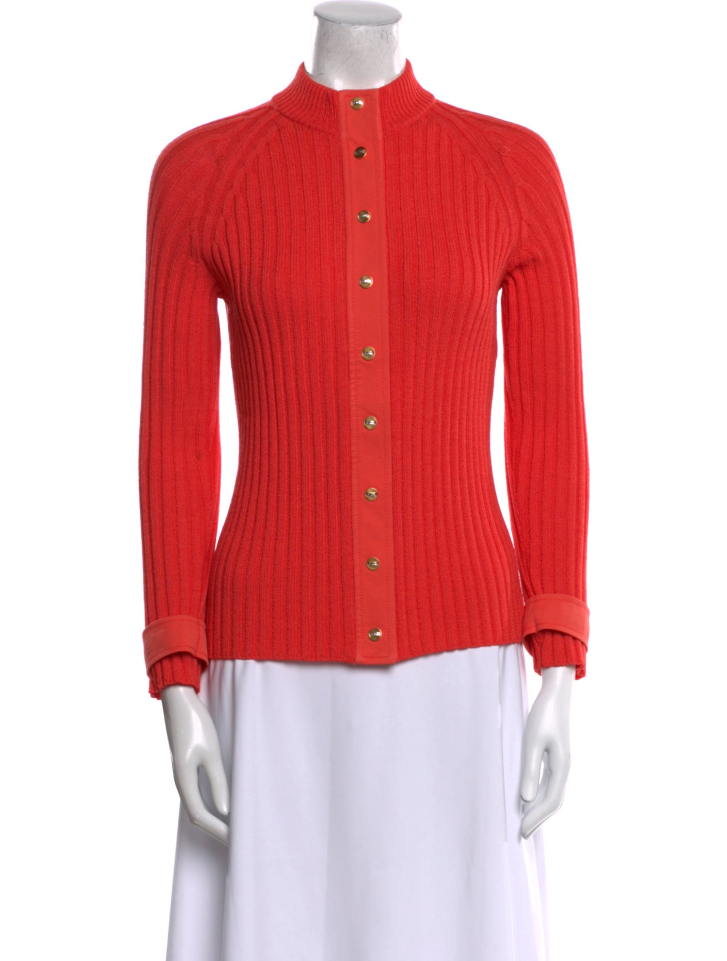 St. John Sport Wool Mock Neck Sweater