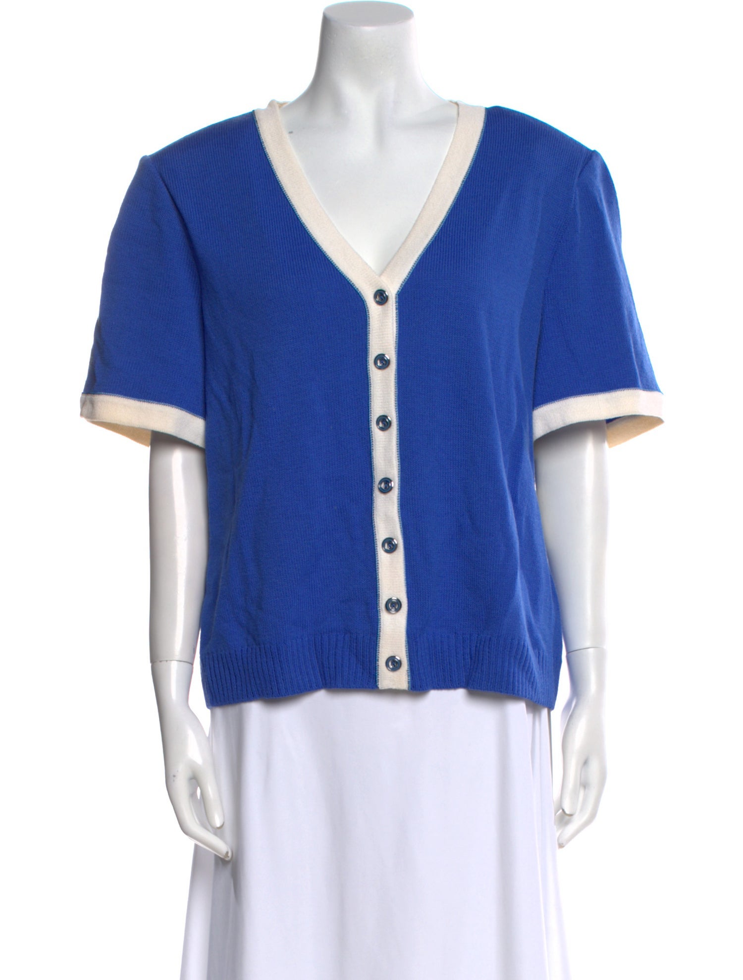 St. John Sport Wool V-Neck Sweater w/ Tags