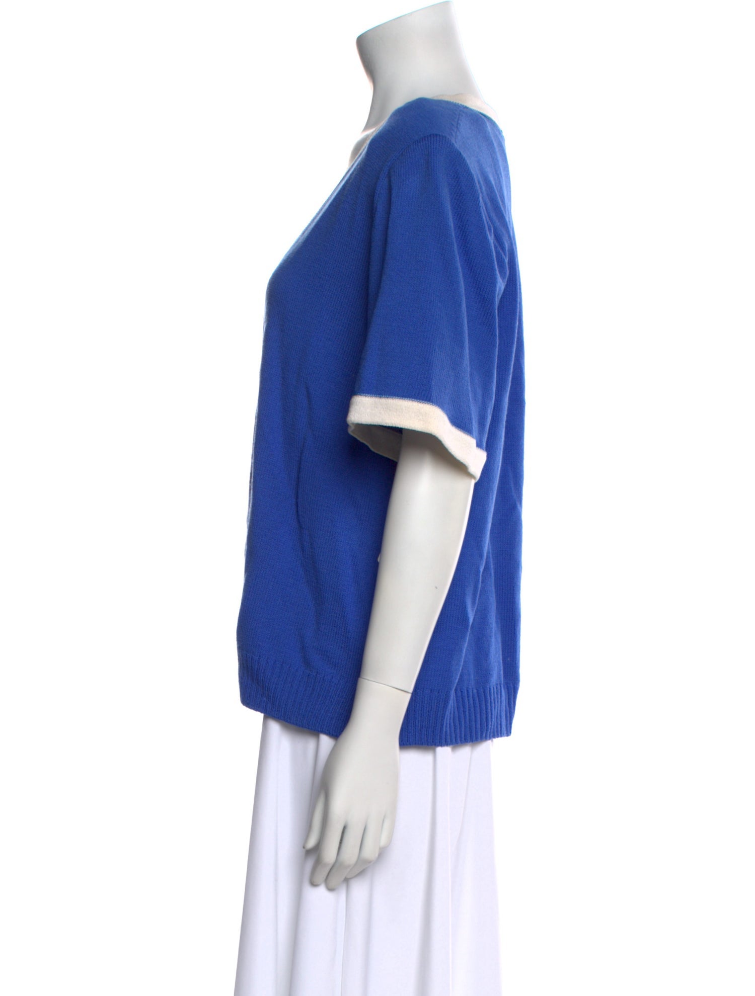 St. John Sport Wool V-Neck Sweater w/ Tags