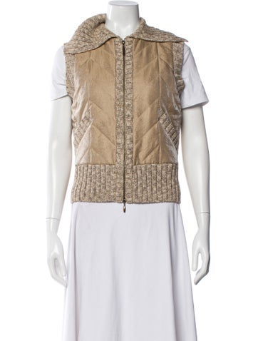 Pre-owned St John Printed Vest In Neutral