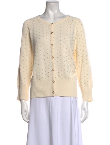 Pre-owned St John Wool Patterned Sweater In Neutrals