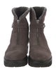 St. Moritz Suede Fur Trim Lace-Up Boots