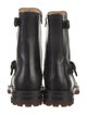 St. Moritz Leather Printed Moto Boots