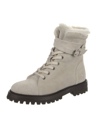 St. Moritz Suede Combat Boots