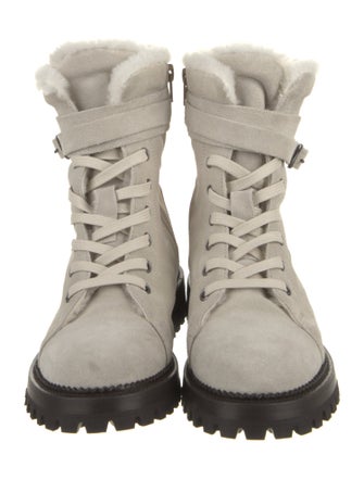 St. Moritz Suede Combat Boots