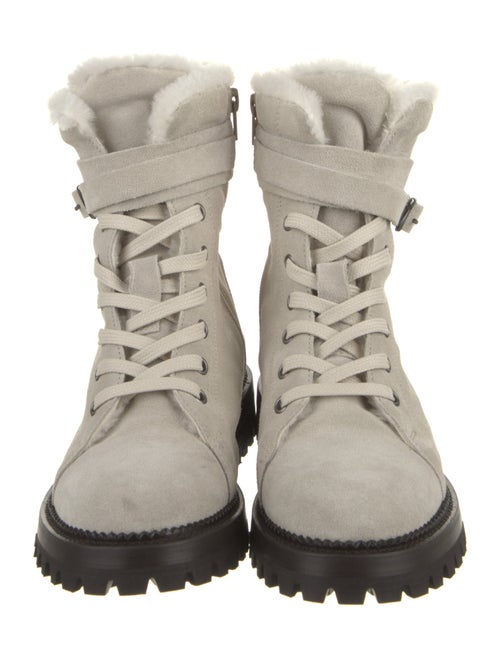 St. Moritz Suede Combat Boots