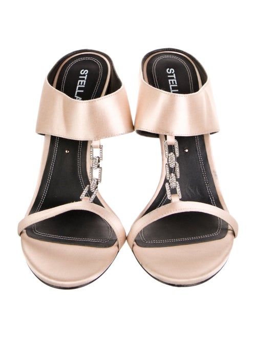 Stella Luna Satin Chain-Link Accents T-Strap Sandals