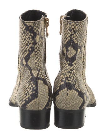 Stella Luna Leather Animal Print Moto Boots