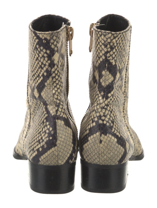 Stella Luna Leather Animal Print Moto Boots