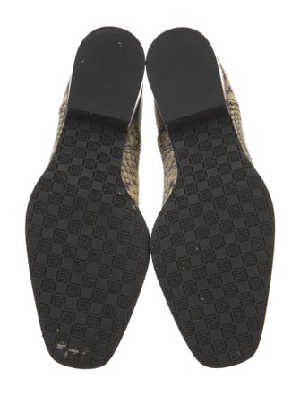 Stella Luna Leather Animal Print Moto Boots