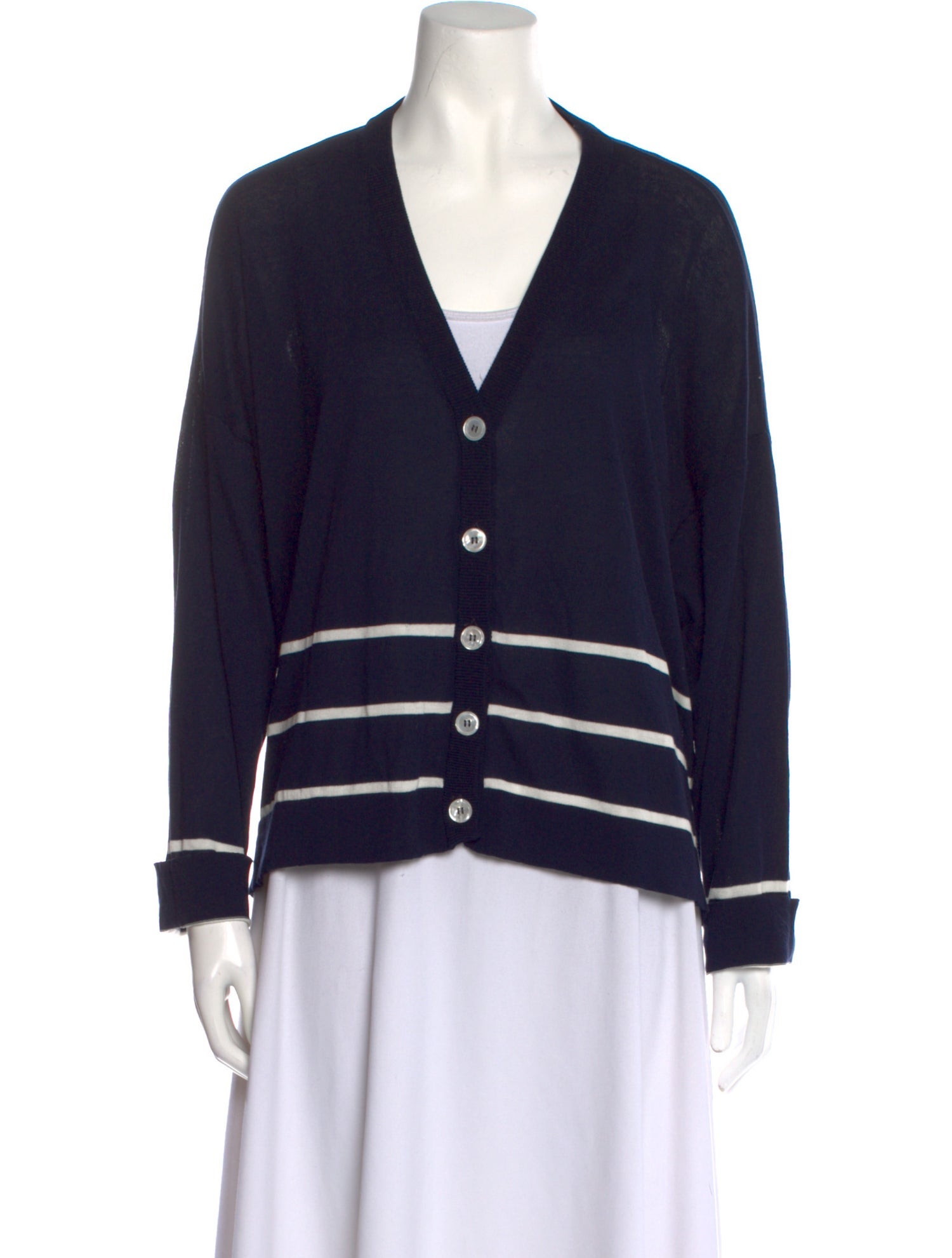 Stefano Mortari Striped V-Neck Sweater