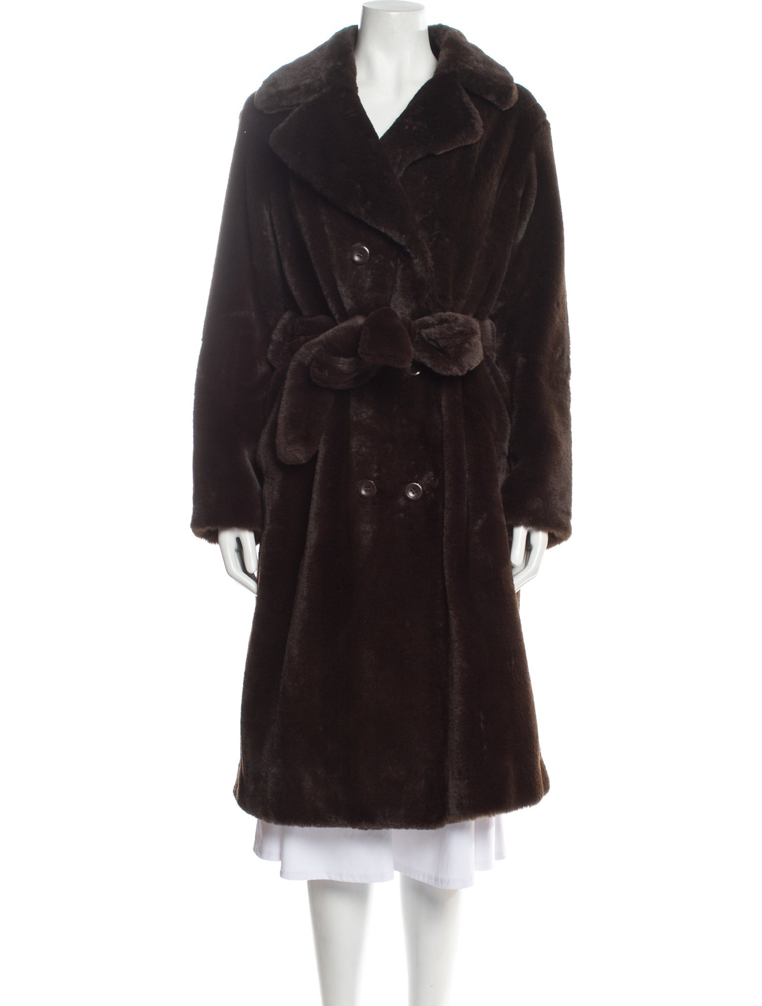 STAND STUDIO Fur Coat Brown Coats, Clothing WSTND23288 The RealReal