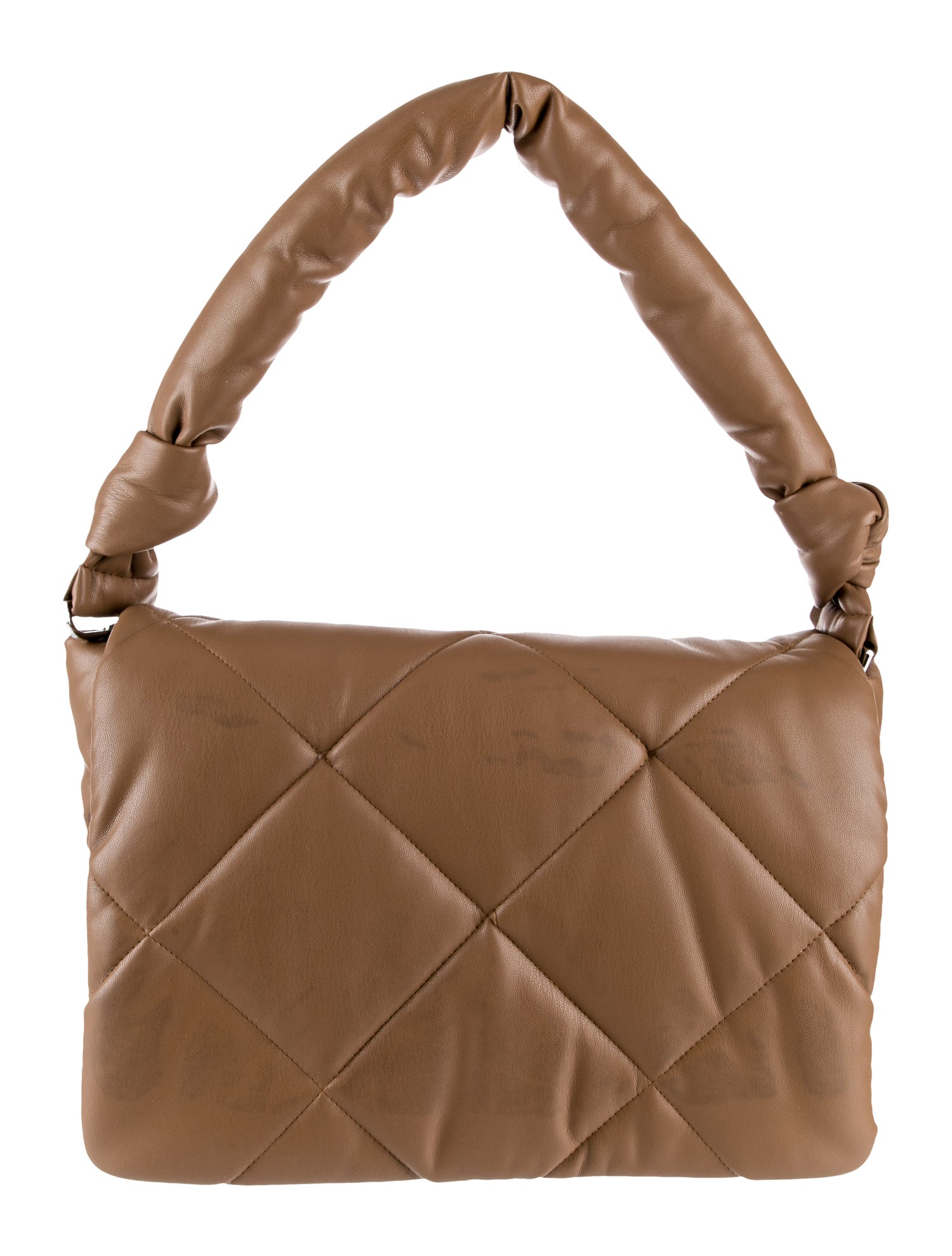 STAND STUDIO Leather Quilted Shoulder Bag Neutrals Shoulder Bags
