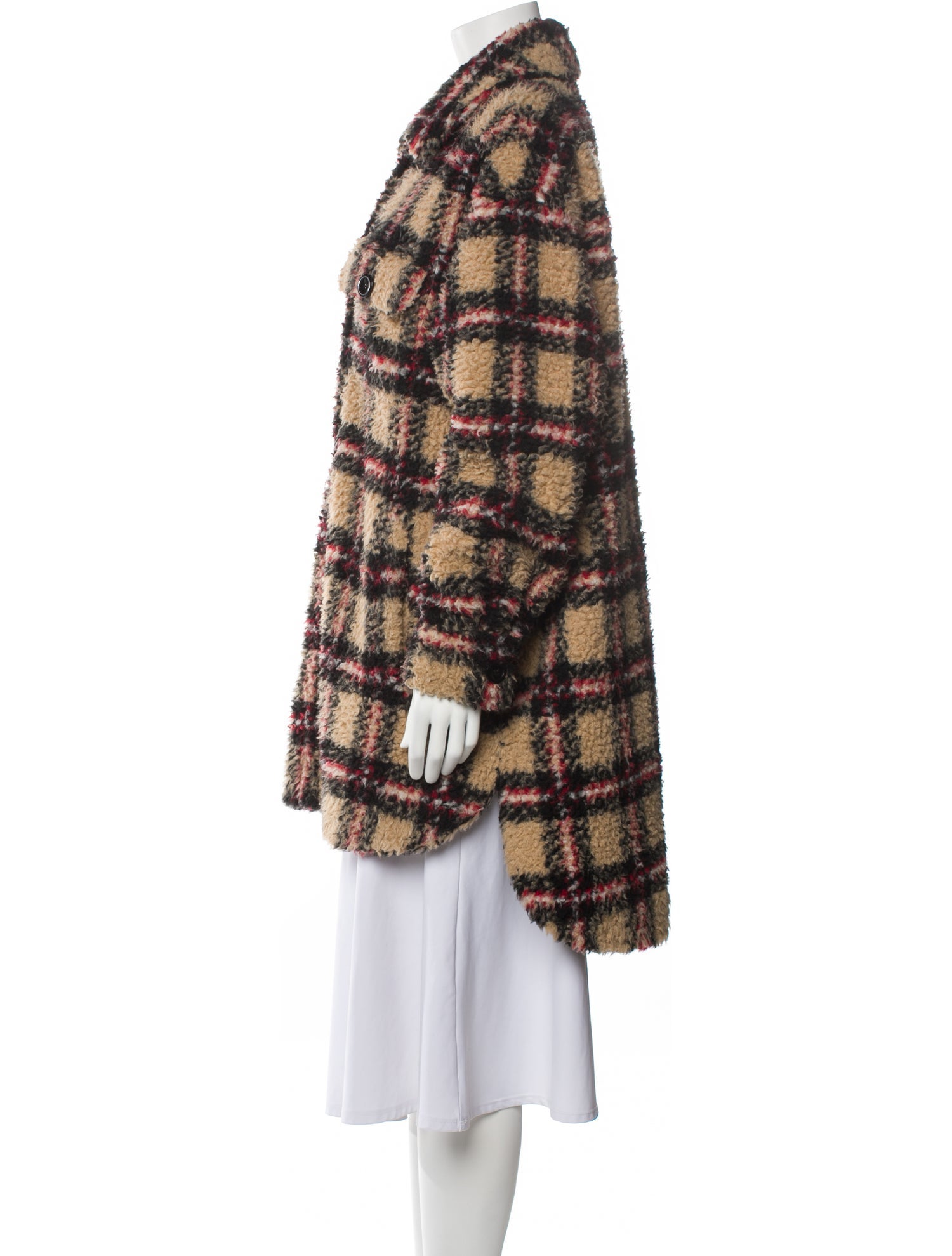 STAND STUDIO Plaid Print Coat