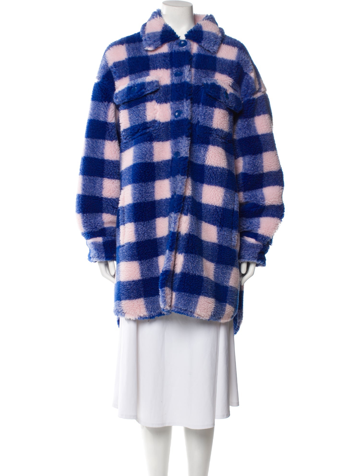 STAND STUDIO Plaid Print Coat