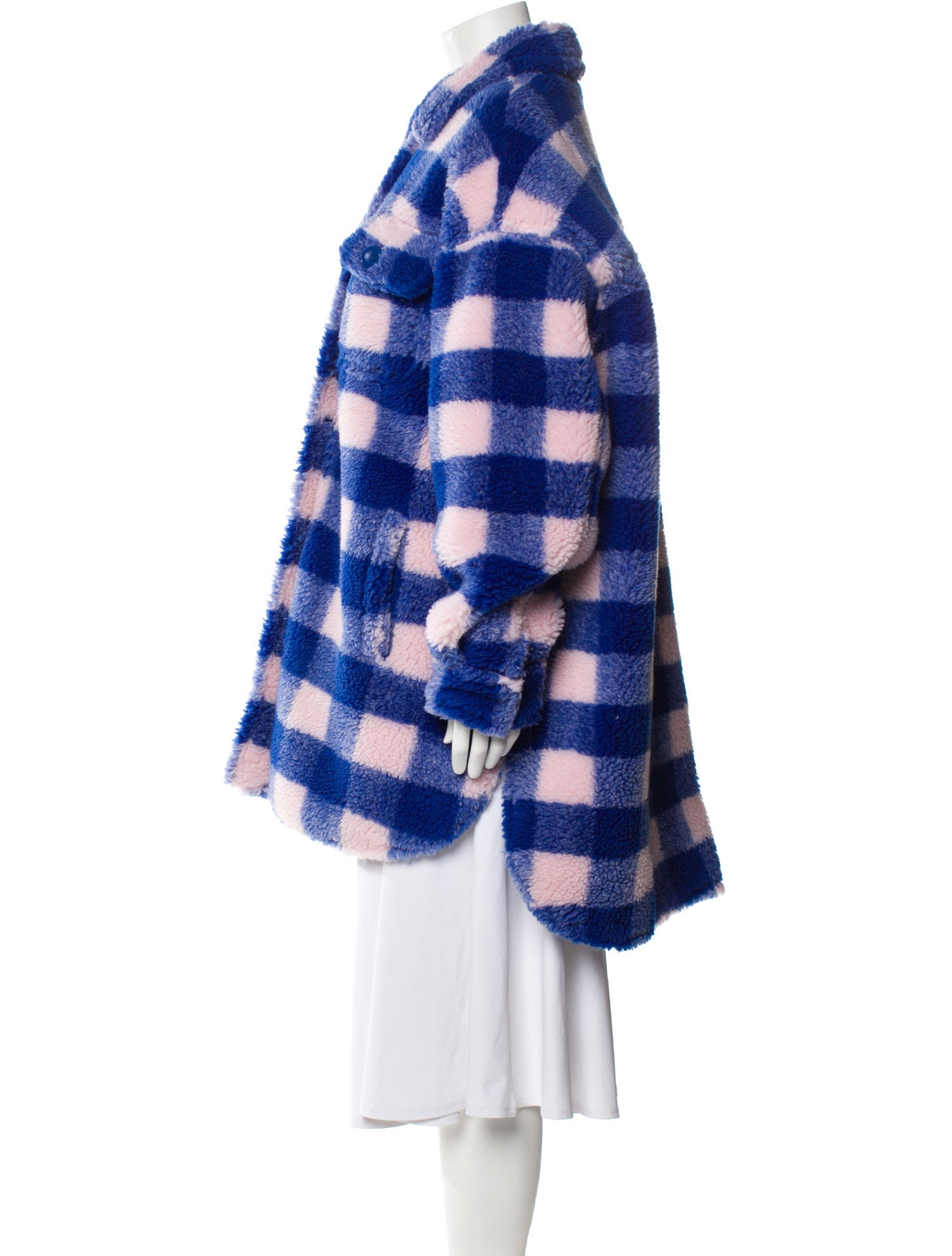 STAND STUDIO Plaid Print Coat