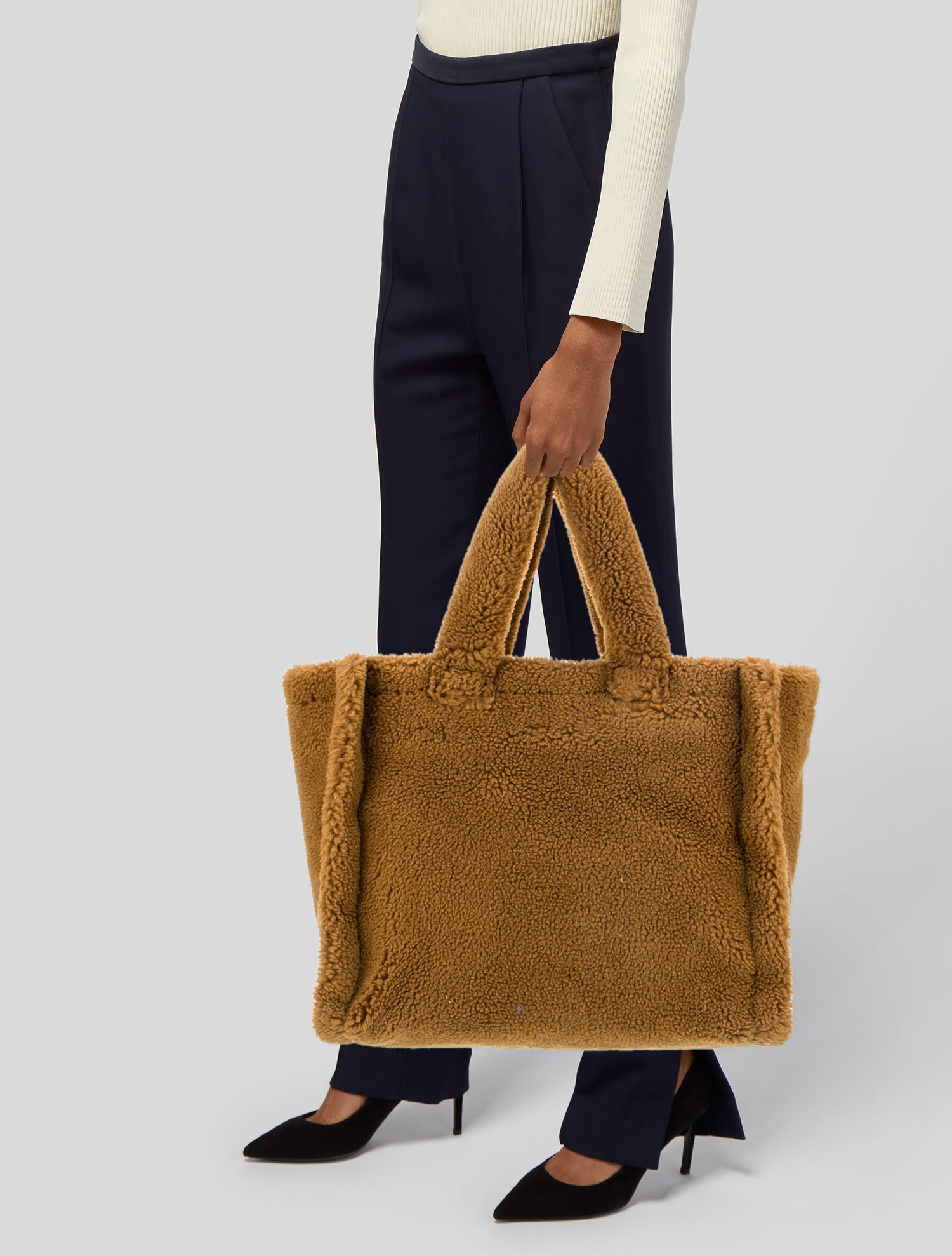 STAND STUDIO Faux Fur Tote