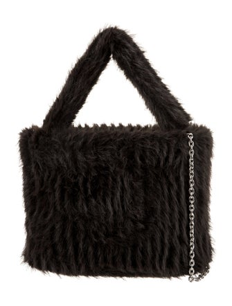 STAND STUDIO Fur Top Handle Bag