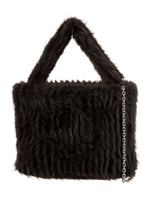 STAND STUDIO Fur Top Handle Bag