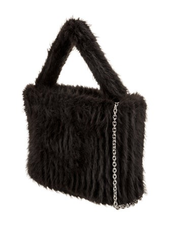 STAND STUDIO Fur Top Handle Bag