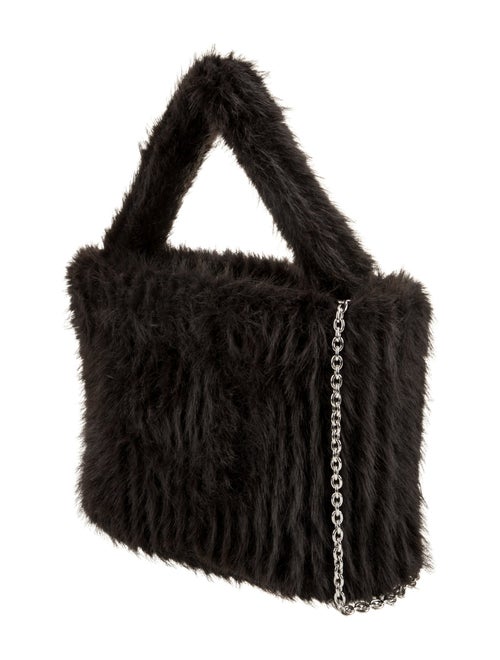 STAND STUDIO Fur Top Handle Bag