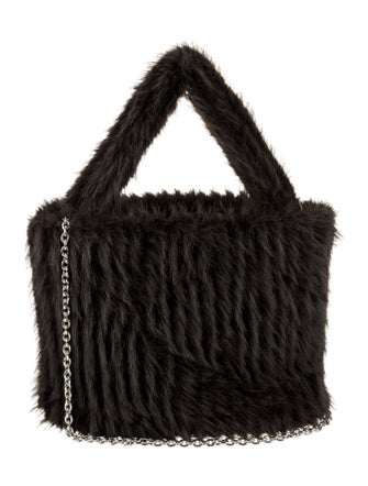 STAND STUDIO Fur Top Handle Bag