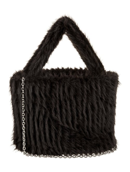 STAND STUDIO Fur Top Handle Bag